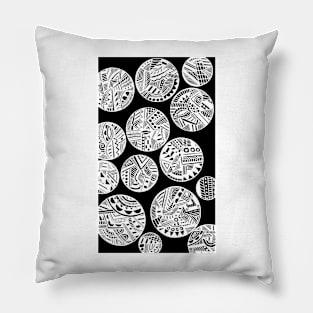 Tribal Snow Bubbles Pillow