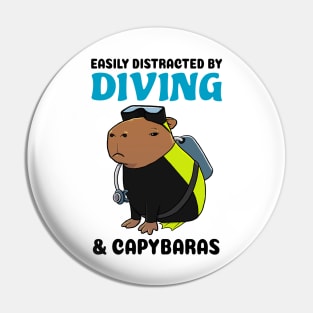 Easily Distracted by Diving and Capybaras Pin