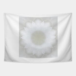 White Begonia Kaleidoscope Tapestry