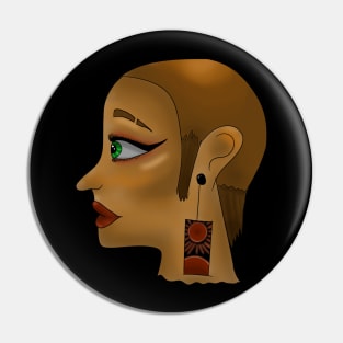 Lady Profile Pin