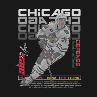 Alex Vlasic Hockey Art Blackhawks T-Shirt