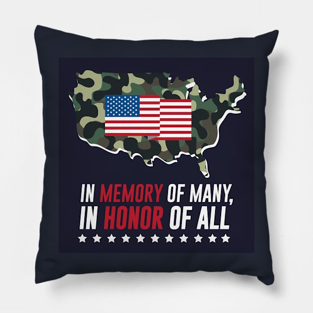 Memorial Day, USA, Soldier Design, Vector, Artwork Pillow by xcsdesign