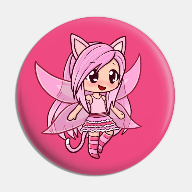 Pink Gacha Fairy - Cute Anime Pin by Pickledjo