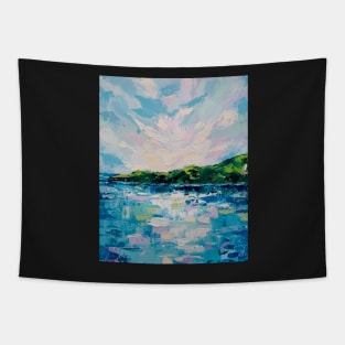 Tropical Day - Abstract Landscape painting Tapestry