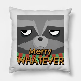 Merry Whatever Raccool Pillow