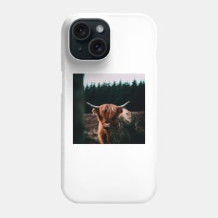 Scottish Highland Cow Cattle Oil Painting Phone Case
