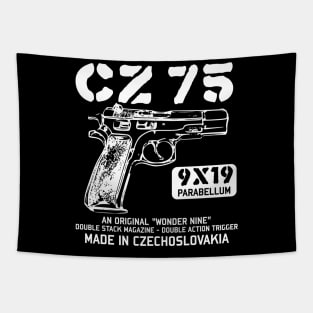 CZ 75 - Vintage 9mm Pistol, Firearm, Gun Tapestry