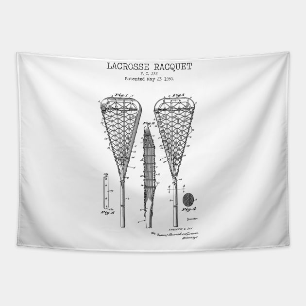 LACROSSE RACQUET Tapestry by Dennson Creative