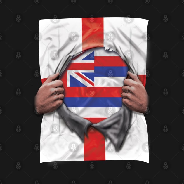 Hawaii Flag English Flag Ripped - Gift for Hawaiian From Hawaii by Country Flags