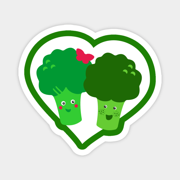 Broccoli in Love Magnet by XOOXOO