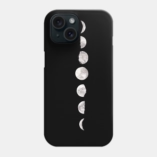 Moon phases in water color Phone Case