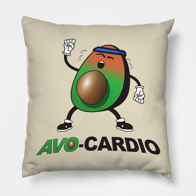 Avo-Cardio - Avocado Pun Pillow by Nonstop Shirts