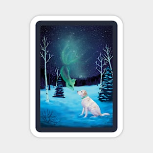 Star Fox- Winter Night Holiday Card 2022 Magnet