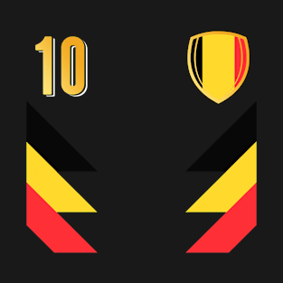 Belgium Soccer Fans Jersey Belgian Flag Football Lovers T-Shirt