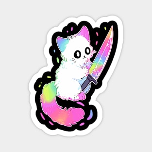 Cute Party Kitty EDM Festival Rave Magnet