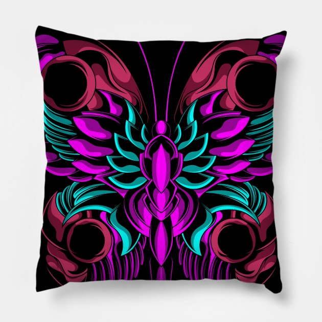 metal butterfly Pillow by sugiartoss_