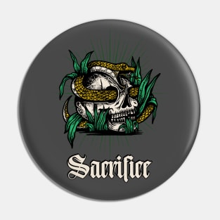 Skull And Snake Sacrifice Pin