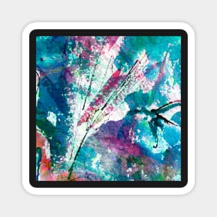 Intuitive Organic Abstract Watercolor in Blue Magnet