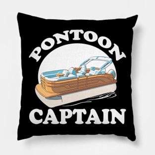 Pontoon Captain Boat Boating Pillow