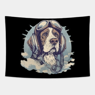 Aviator dog Tapestry