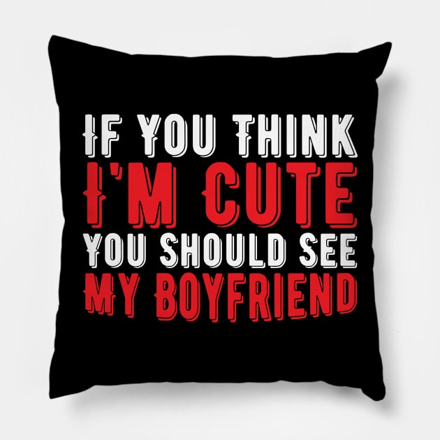 Funny Girlfriend, Vintage Gift Idea Pillow by Lukecarrarts