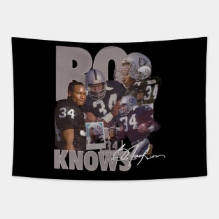 Bo Knows Raiders Vintage Tee Tapestry