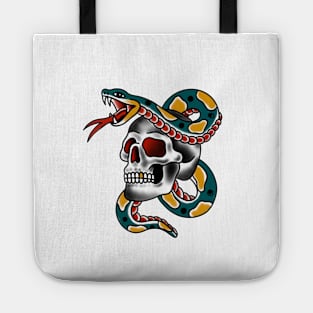 Traditional snake skull Tote