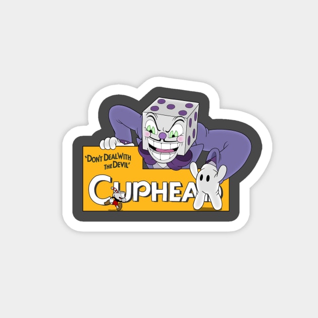 Cuphead vs King Dice Magnet by TrevorBrenan