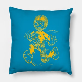 Bolt - Chargers Football Mascot Yellow Pillow