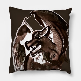 Gargoyle No. 2 brown version Pillow