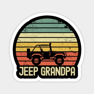 Jeep Grandpa Vintage Jeep Retro Jeep Sunset Jeep Jeep Papa Jeep Men Magnet