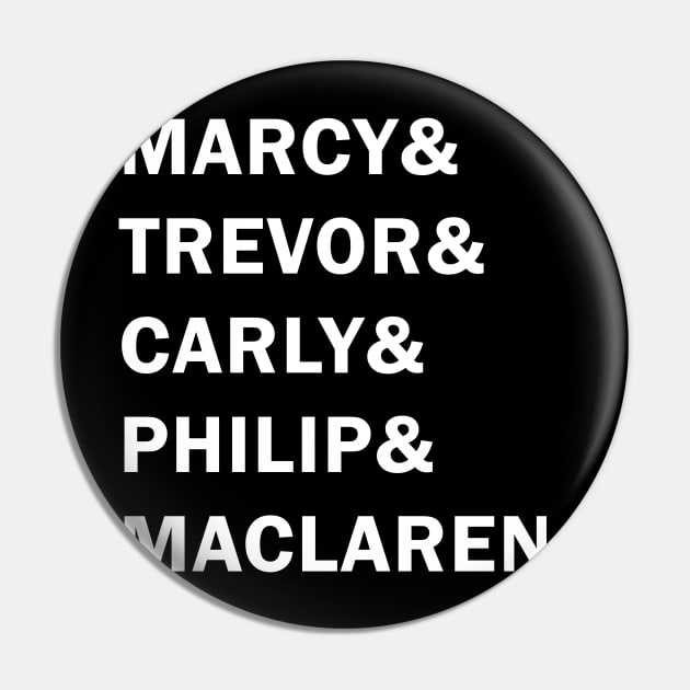 Travelers - Marcy & Trevor & Carly & Philip & MacLaren Pin by BadCatDesigns