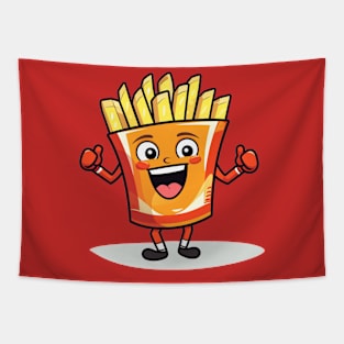 Cute French Fries T-Shirt cute characters Tapestry