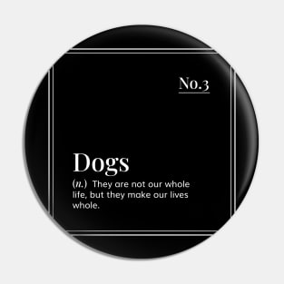 Funny definition art  - Dogs - minimal design Pin