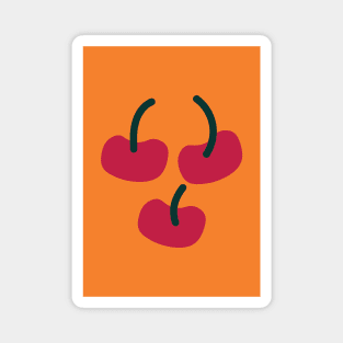 Cherry Fruit Illustration Magnet