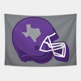 Fort Worth, Texas Outline Football Helmet Tapestry