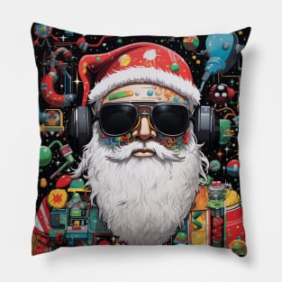 Santa Claus & Cyberpunk 9 Pillow