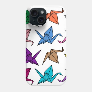 Origami Cranes Colorful Palette Phone Case