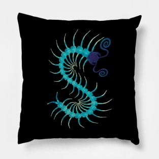 Gummy Candy Centipede Blue Pillow