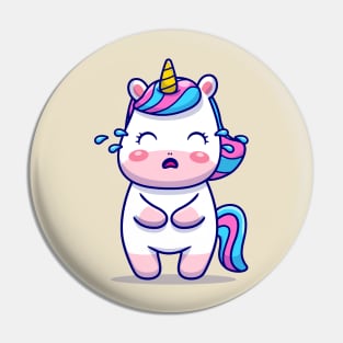 Cute Unicorn Crying Pin