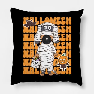 Cute Funny Halloween Doxie Dachshund Mummy Pillow