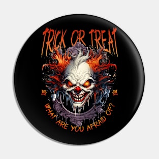 Trick or Treat Halloween Clown Pin