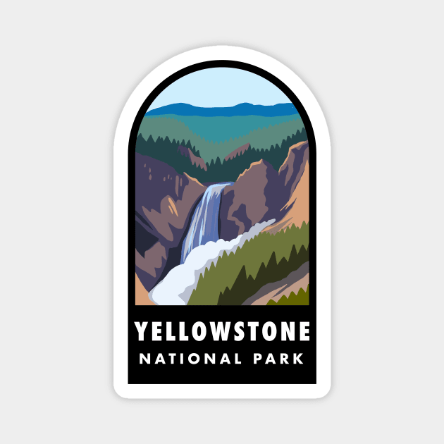 Yellowstone National Park Badge Magnet by HalpinDesign