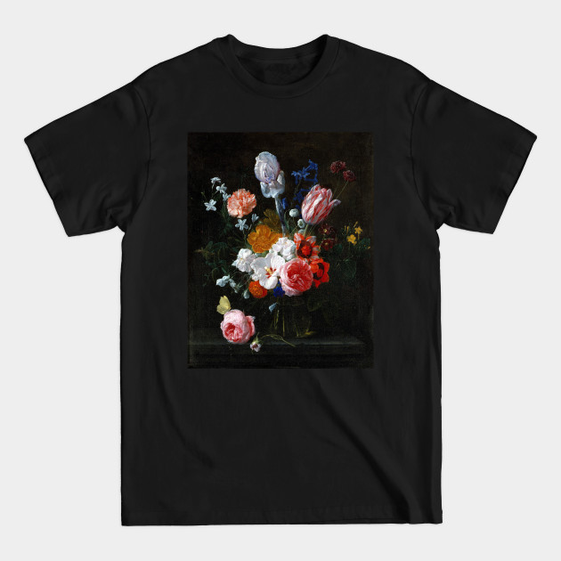 Discover Nicolaes van Veerendael A Bouquet of Flowers in a Crystal Vase - Flowers - T-Shirt