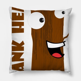 Plank Head Cartoon Pillow