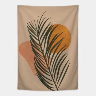 Palm Leaf, Boho, Earthy Tone Tapestry