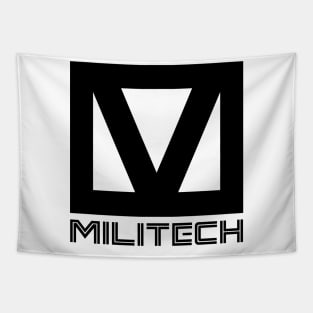 Cyberpunk Militech Logo - Black Tapestry