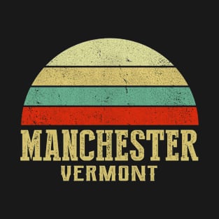 MANCHESTER VERMONT Vintage Retro Sunset T-Shirt