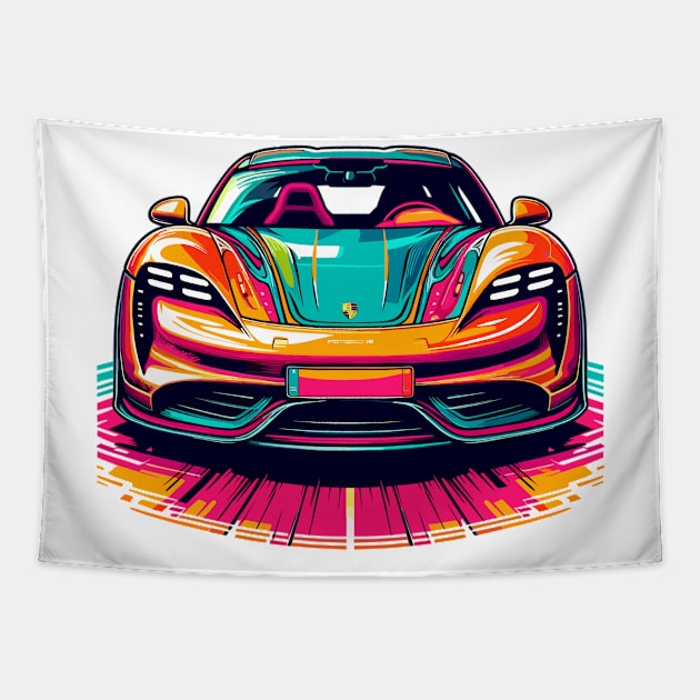 Porsche Taycan Tapestry by Vehicles-Art