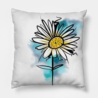 Watercolour Sunflower Pillow